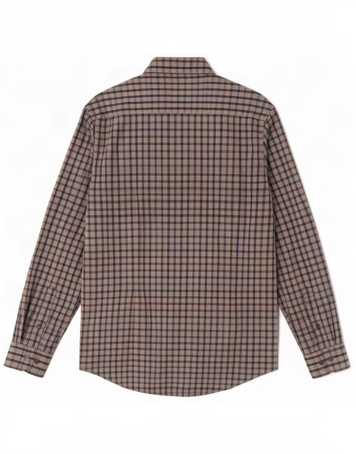 Dack's Chemise cintrée pour homme 2XL en coton à carreaux gris