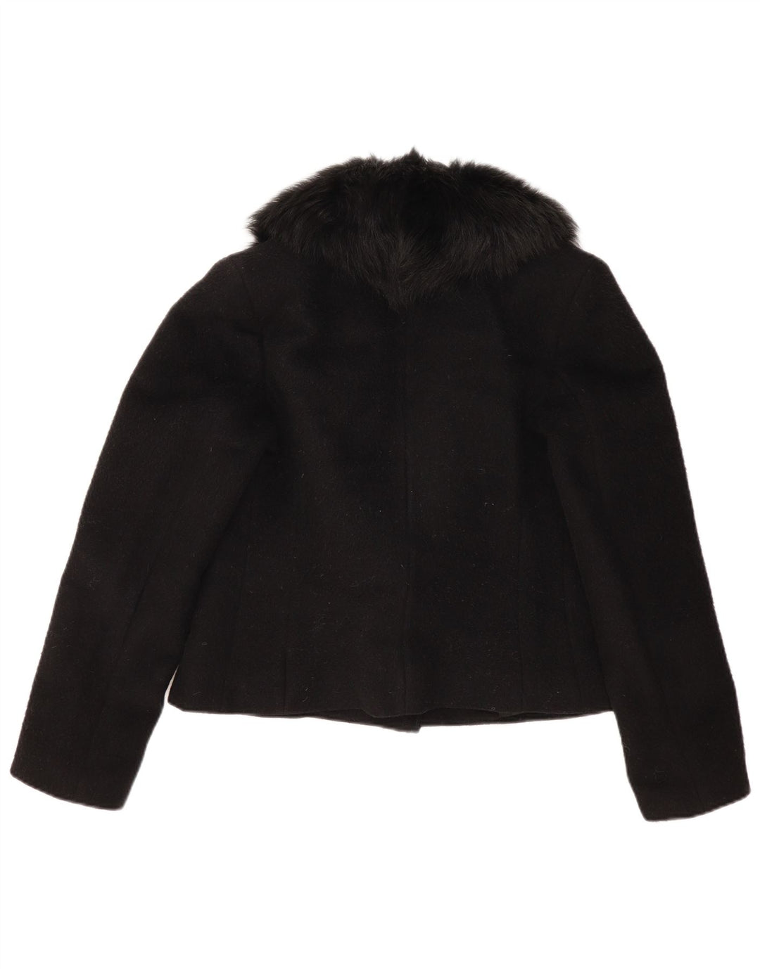 vintage Femmes 1 Bouton Blazer Veste UK 14 Moyen Noir