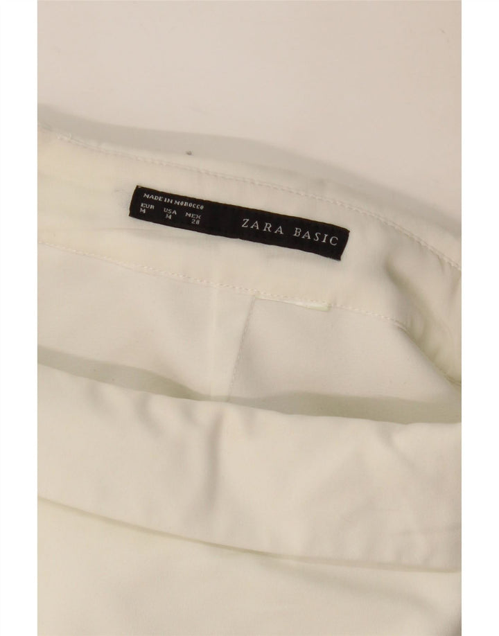 ZARA Femme Jupe-short UK 12 Medium Blanc