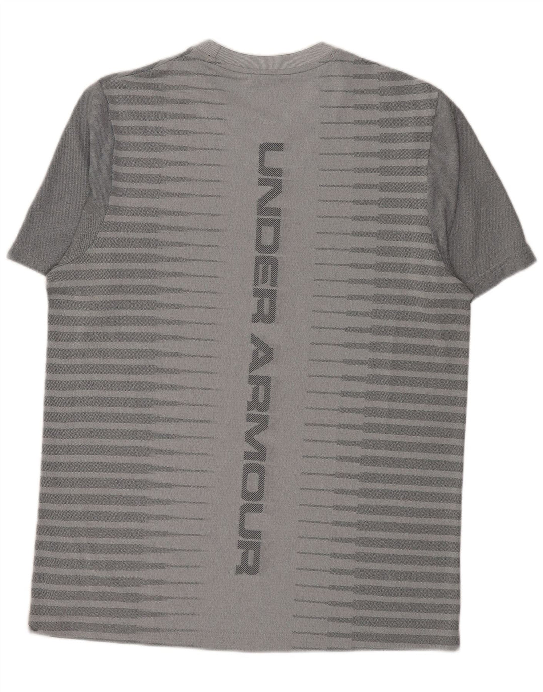 Under Armour T-Shirt Graphique Homme Large Gris Rayé
