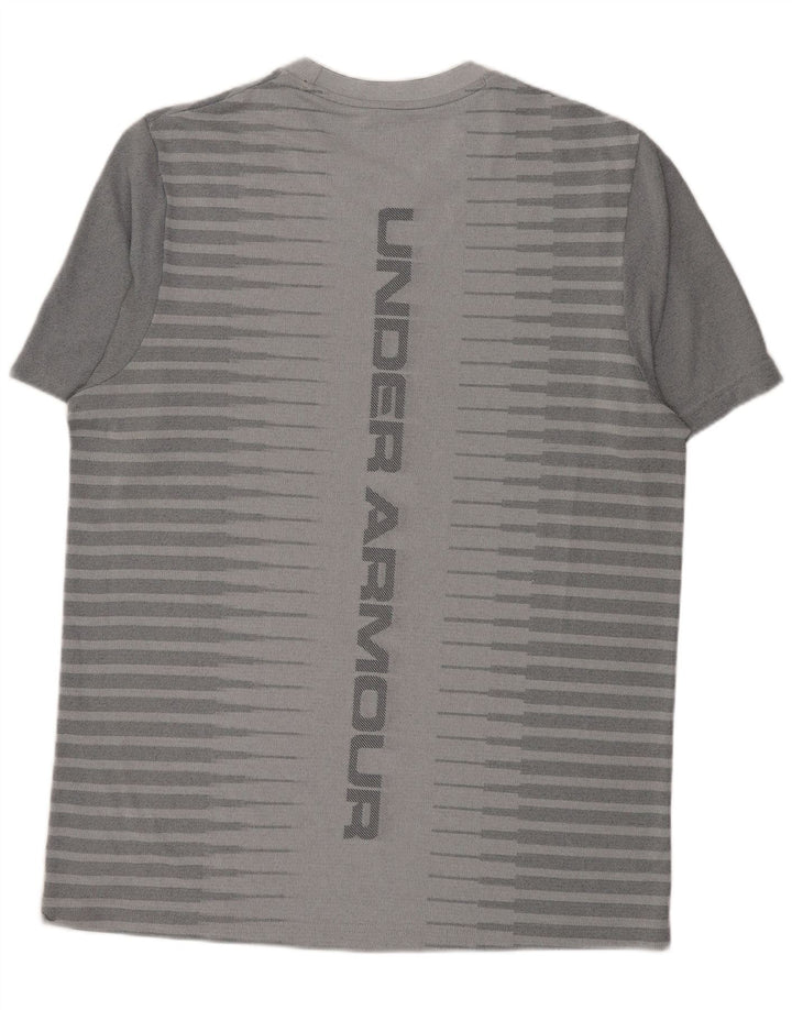 Under Armour T-Shirt Graphique Homme Large Gris Rayé