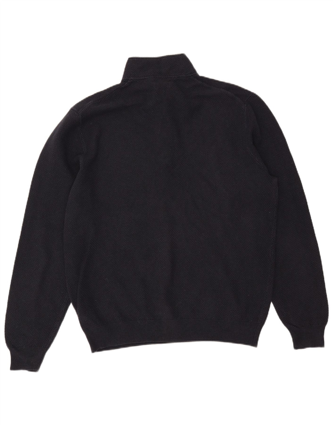 MASSIMO DUTTI Pull col zippé homme 2XL bleu marine coton