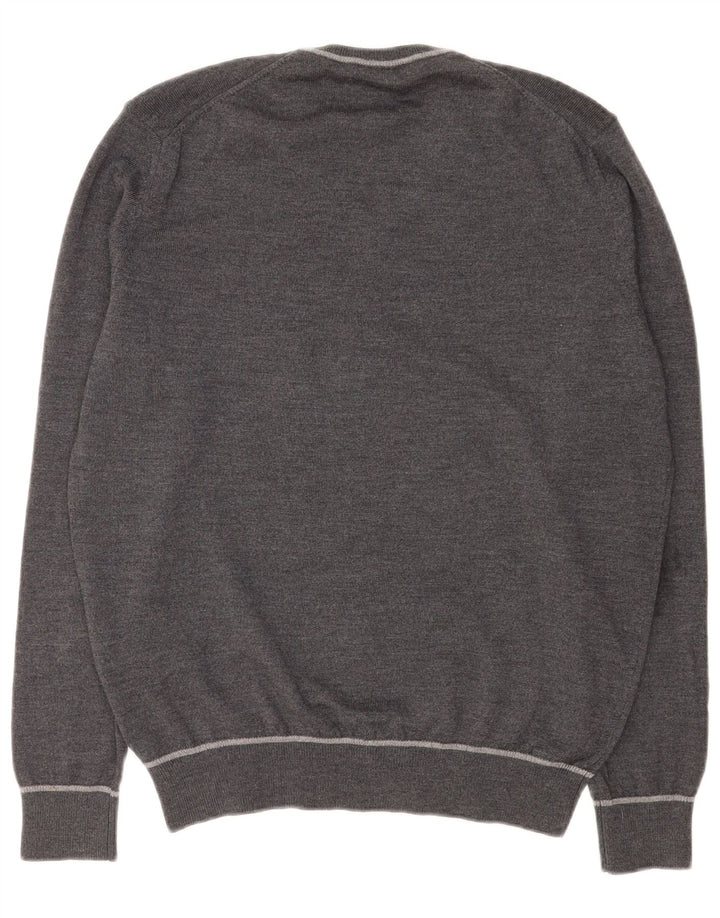 Marina Yachting Pull col V pour homme en laine grise