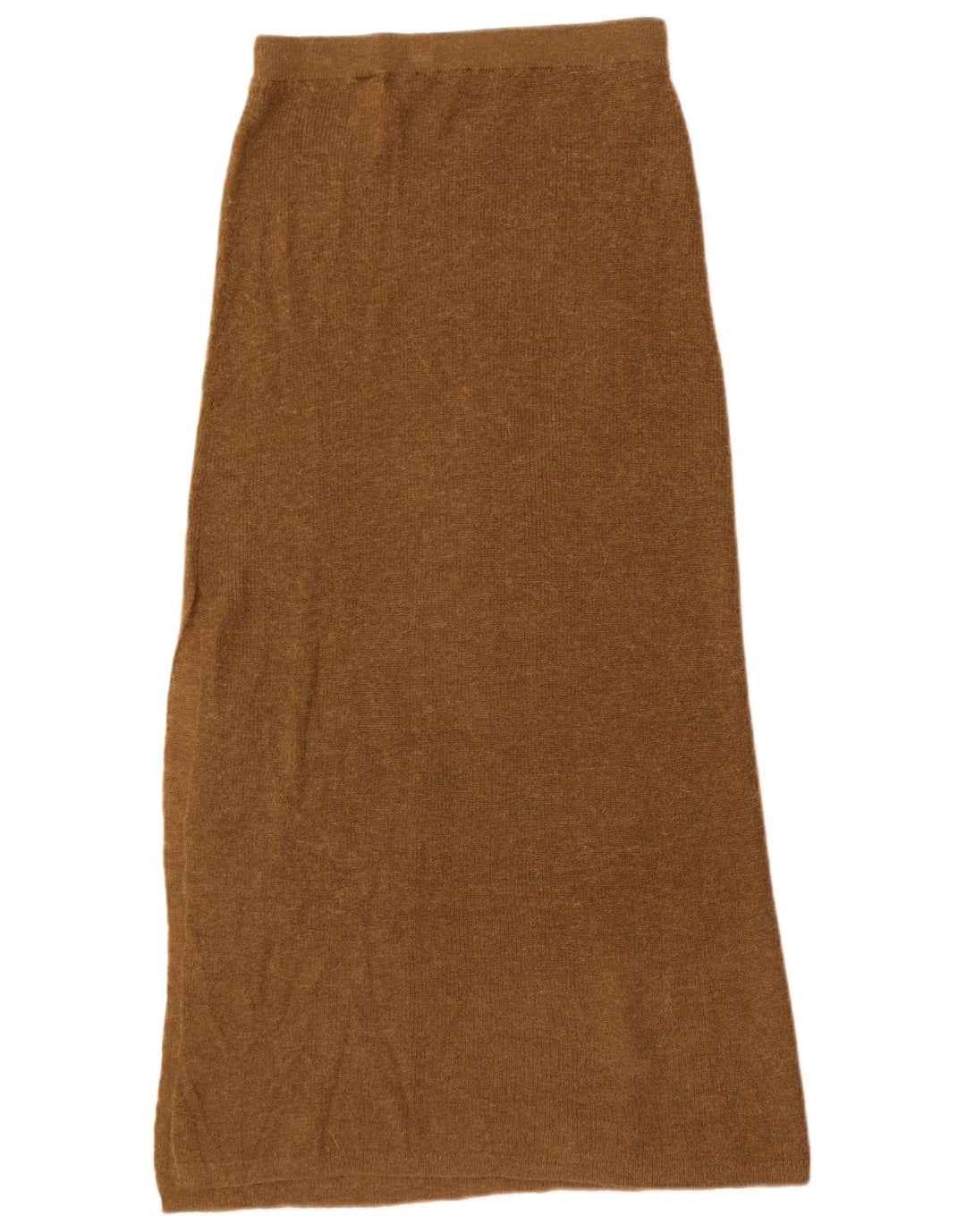 Zara Femme Jupe Maxi En Tricot Petit W26 Marron Polyamide
