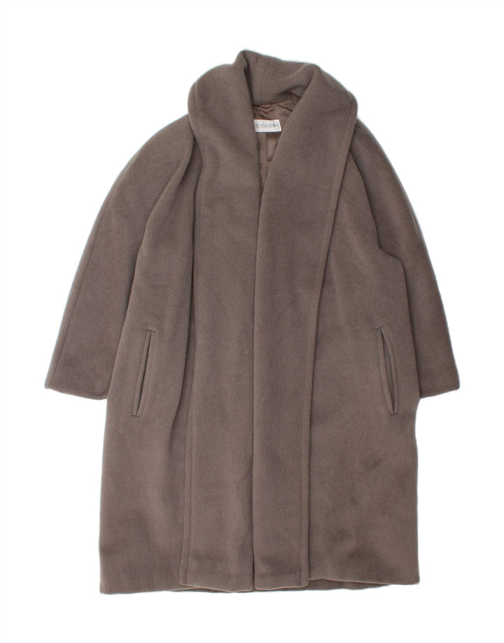 VINTAGE Pardessus ouvert surdimensionné pour femme IT 44 laine d'alpaga gris moyen