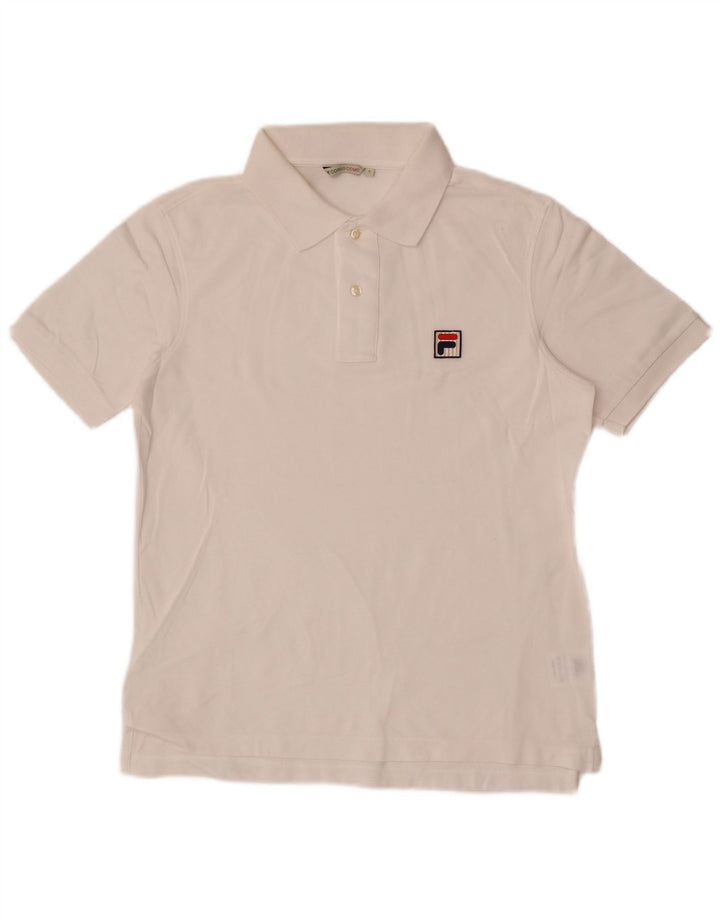 Fila Polo Homme Petit Blanc Coton