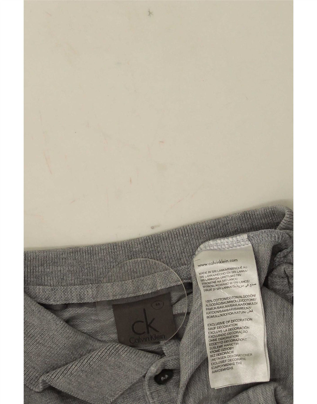 Calvin Klein Polo Homme Gris Moyen Coton