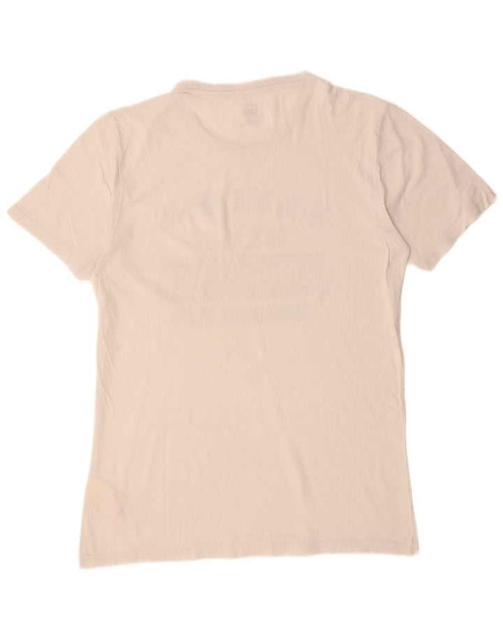 LEE T-shirt graphique coupe régulière pour hommes, en coton blanc cassé moyen
