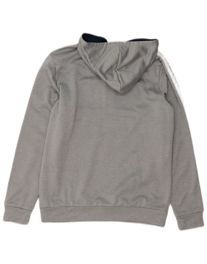 ADIDAS Pull à capuche zippé pour garçon 13-14 ans Gris Colorblock Polyester