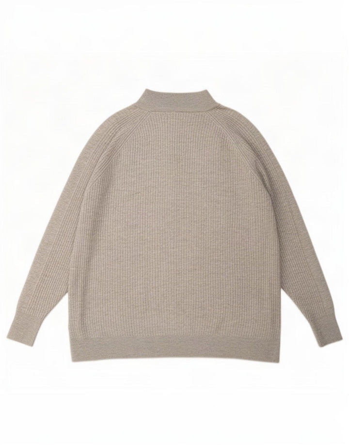 Marks & Spencer Pull surdimensionné à col zippé pour femme UK 18 XL Gris