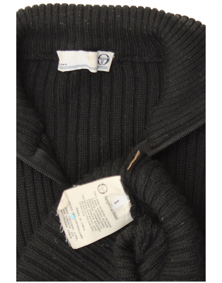 Sergio Tacchini Pull cardigan entièrement zippé pour femme UK 10 Petit Noir