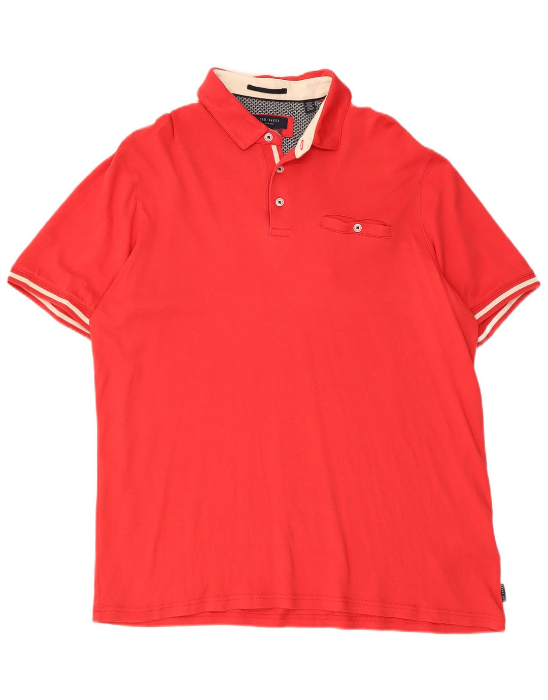 Ted Baker Polo Homme Taille 5 XL Rouge Coton