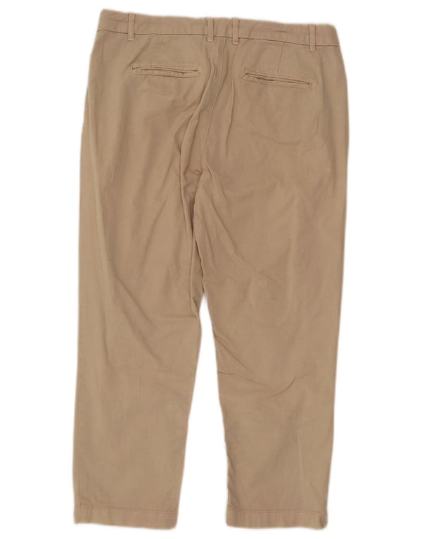 Fat Face Pantalon Capri Femme UK 10 Small W28 L22 Coton Beige