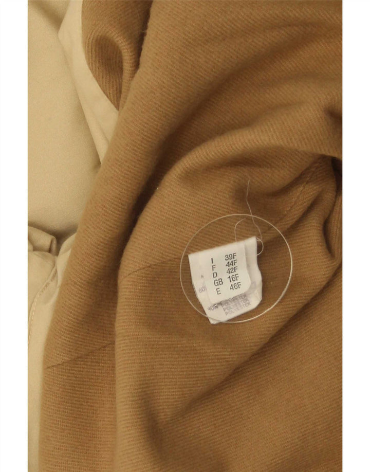 ELENA MIRO Manteau surdimensionné pour femme UK 16 Grand coton beige