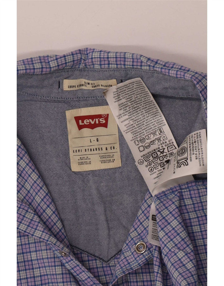 Levi's Chemise Slim Fit Homme Bleu Carreaux Coton