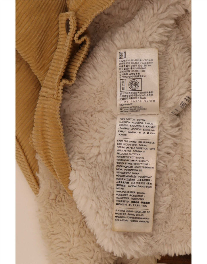 Levi's Veste surdimensionnée en velours côtelé Sherpa pour femme UK 10 Small Beige