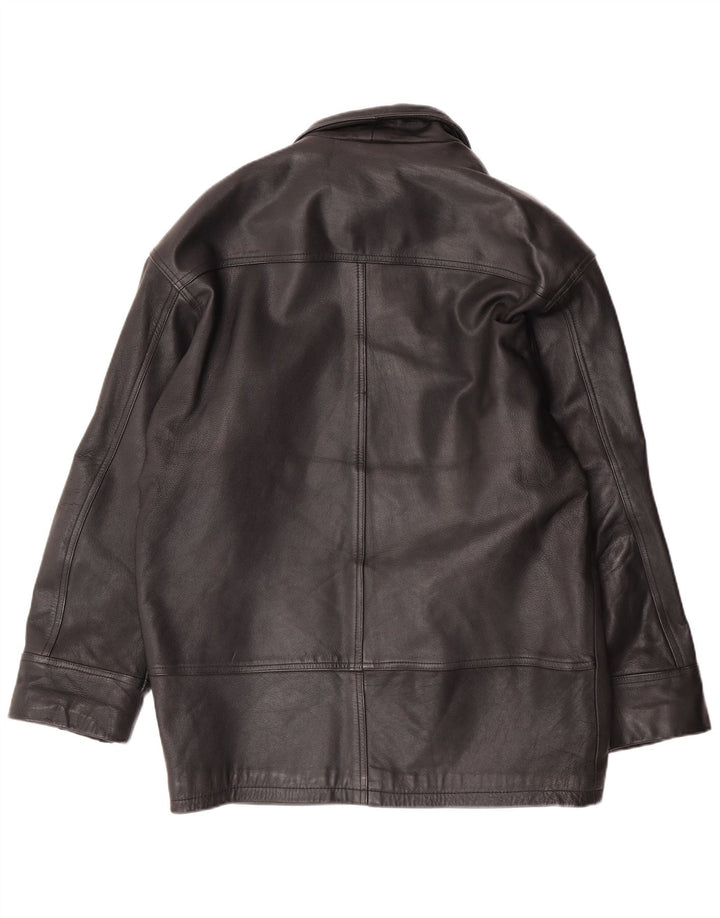 ROUTE 66 Veste en cuir pour homme UK 40 Grand cuir noir