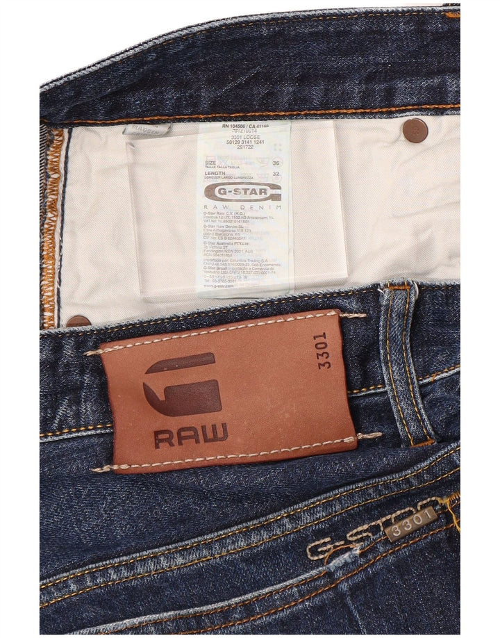 G-Star Jean droit 3301 homme W36 L32 bleu coton