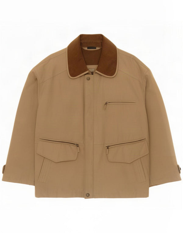 Lancetti Veste utilitaire pour homme UK 48 4XL Beige Coton