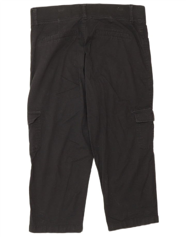 LEE Pantalon Capri Cargo Droit Femme US 8 Moyen W30 L21 Coton Noir