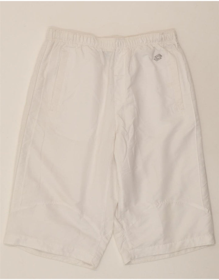 Lotto Short de sport pour homme UK 40/42 Large Blanc Polyester