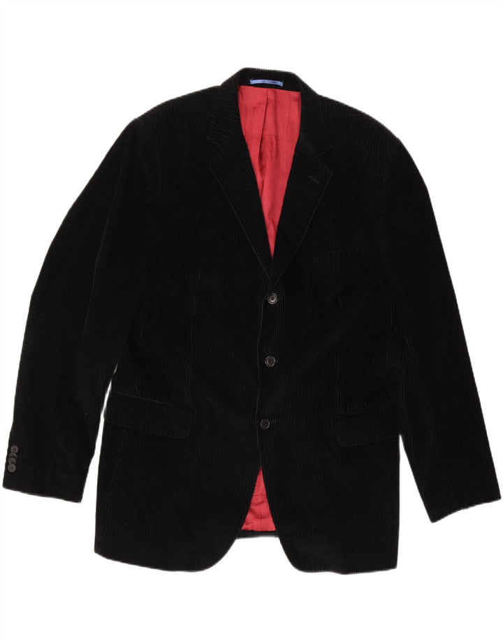 GANT Veste blazer en velours côtelé à 3 boutons pour homme EU 54 2XL Noir Coton