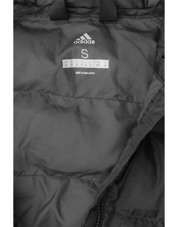 Adidas Veste rembourrée à capuche pour homme UK 36 Petit Noir Polyester