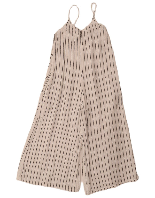 Marks & Spencer Combinaison sans manches fille 9-10 ans en coton blanc à fines rayures