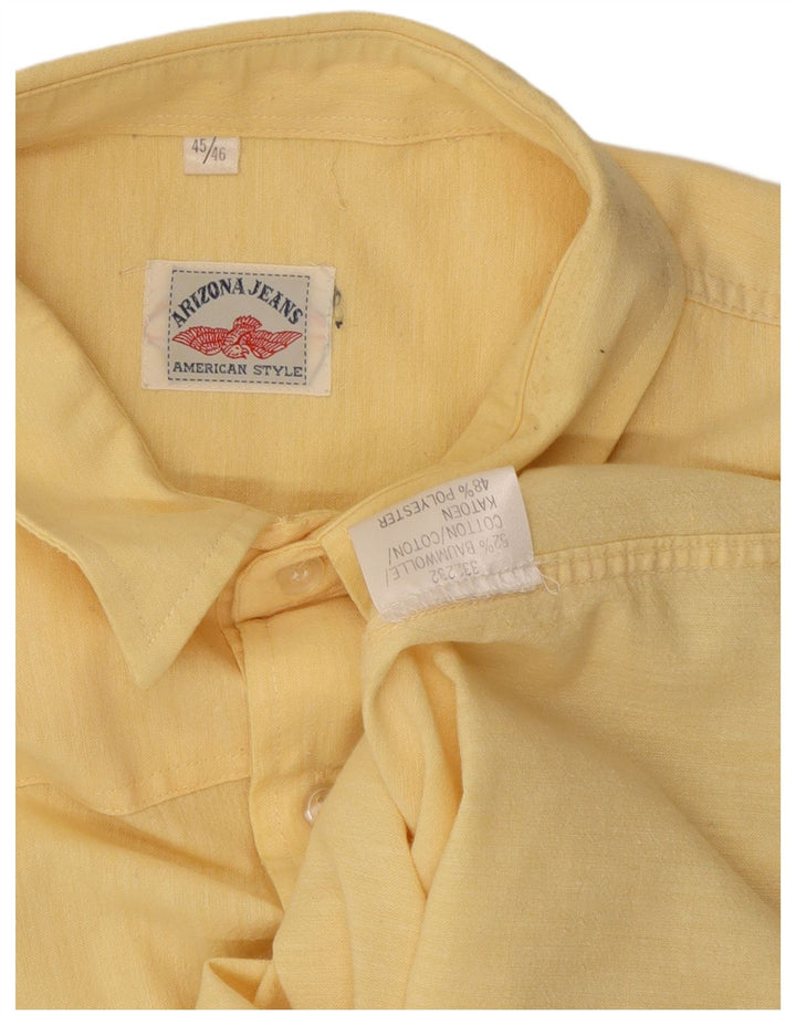 ARIZONA JEANS Chemise Homme Taille 45/46 XL Jaune Coton