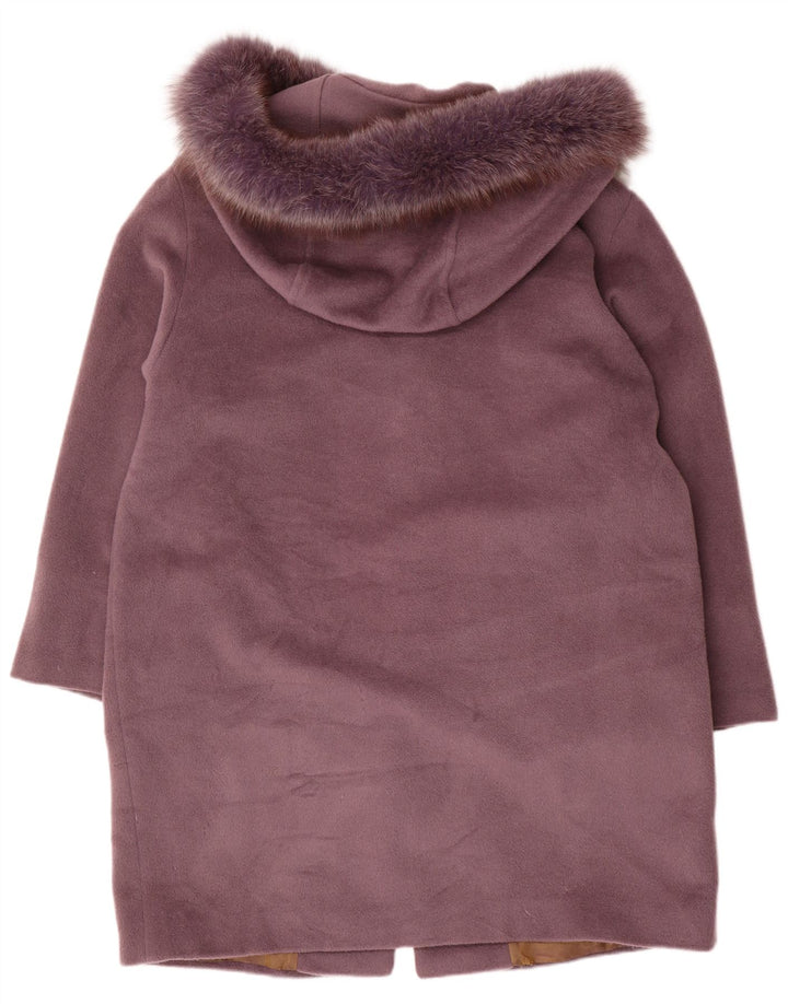 Armorica Manteau surdimensionné à capuche pour femme IT 46 Large laine violette