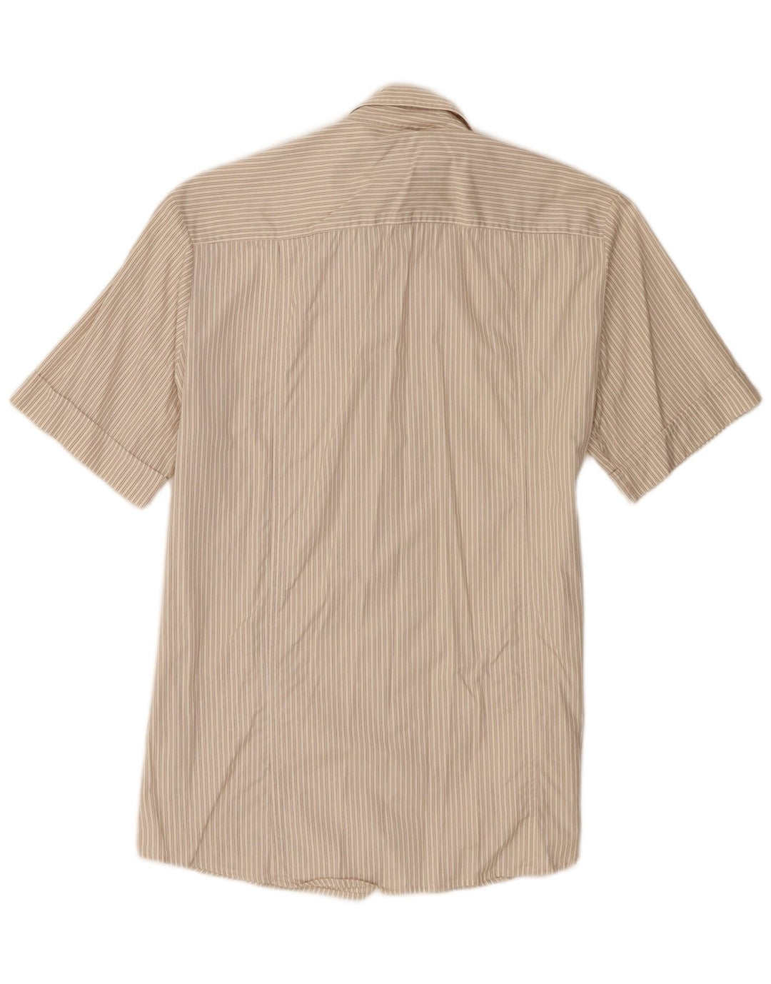 Hugo Boss Chemise à manches courtes en coton rayé beige moyen