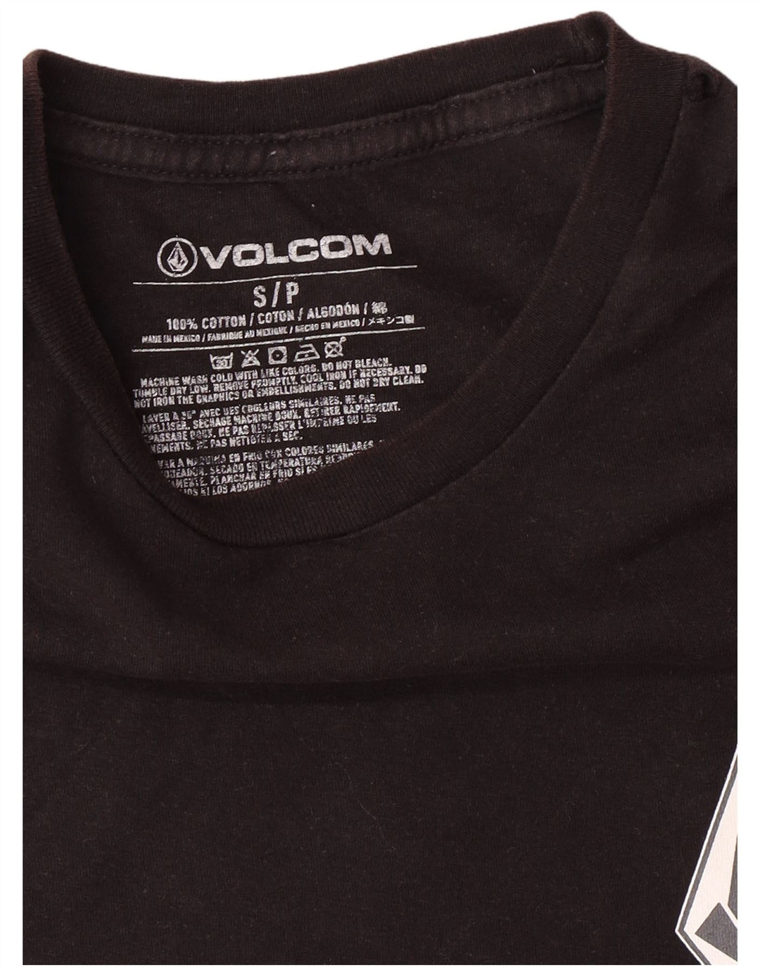 VOLCOM T-Shirt Graphique Homme Petit Noir Coton