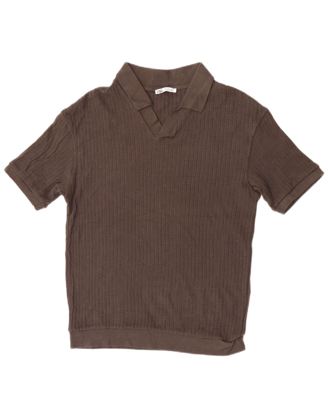 Zara Polo Homme Petit Marron Coton