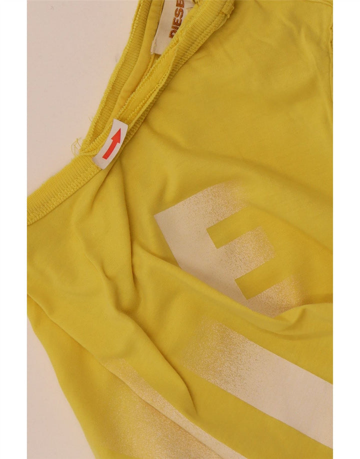 Diesel T-Shirt Graphique Homme Petit Jaune