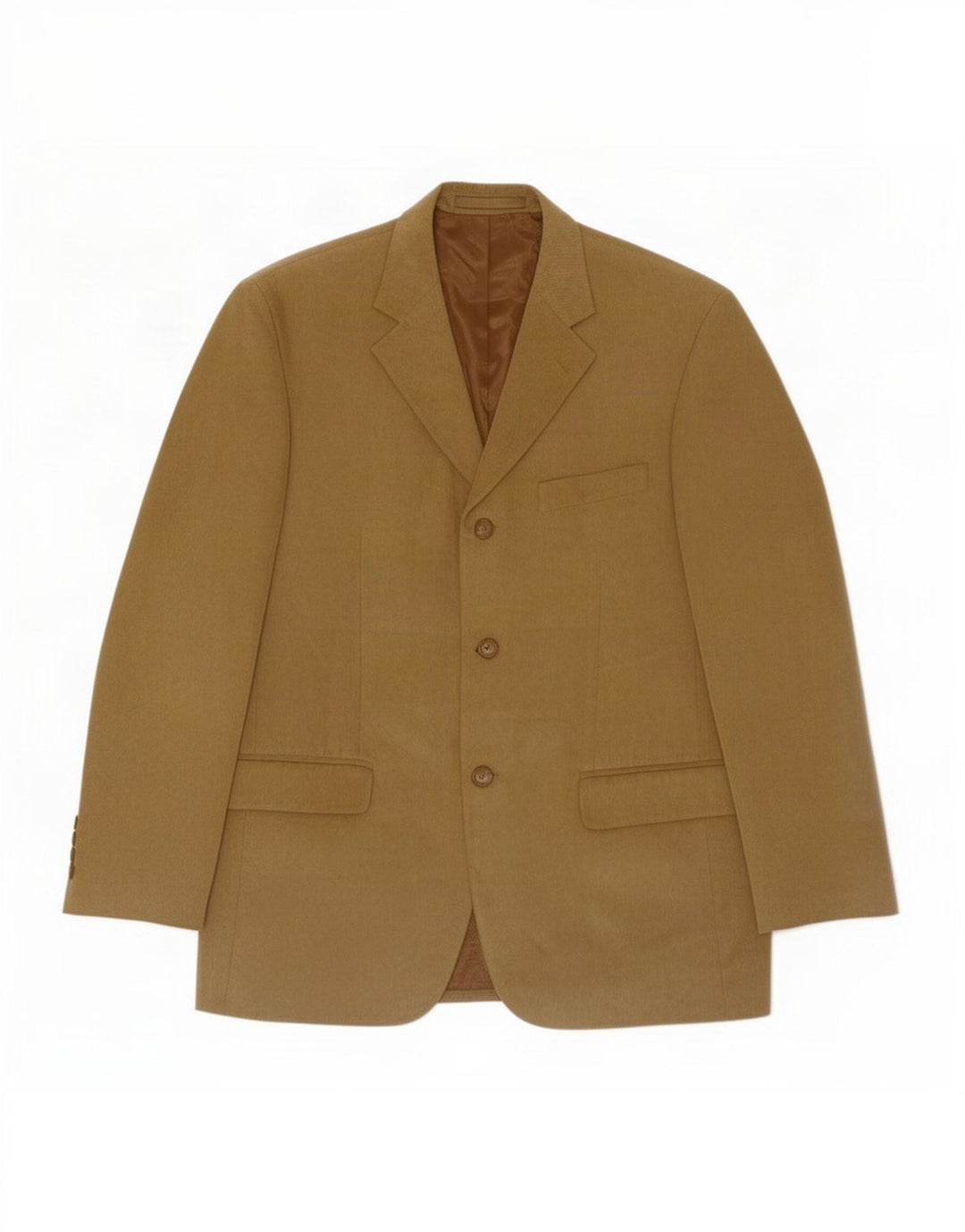 Marks & Spencer Veste blazer à 3 boutons pour homme UK 38 Beige moyen Polyester