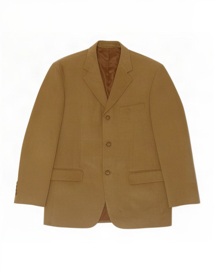 Marks & Spencer Veste blazer à 3 boutons pour homme UK 38 Beige moyen Polyester