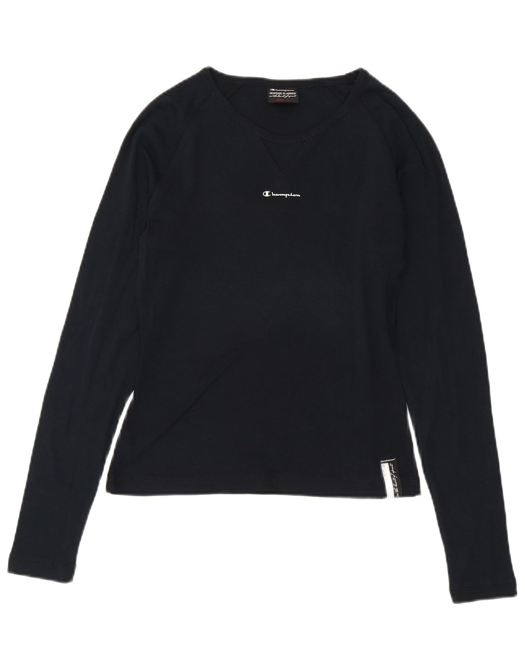 Champion Haut graphique à manches longues pour femme UK 16 Large Bleu marine