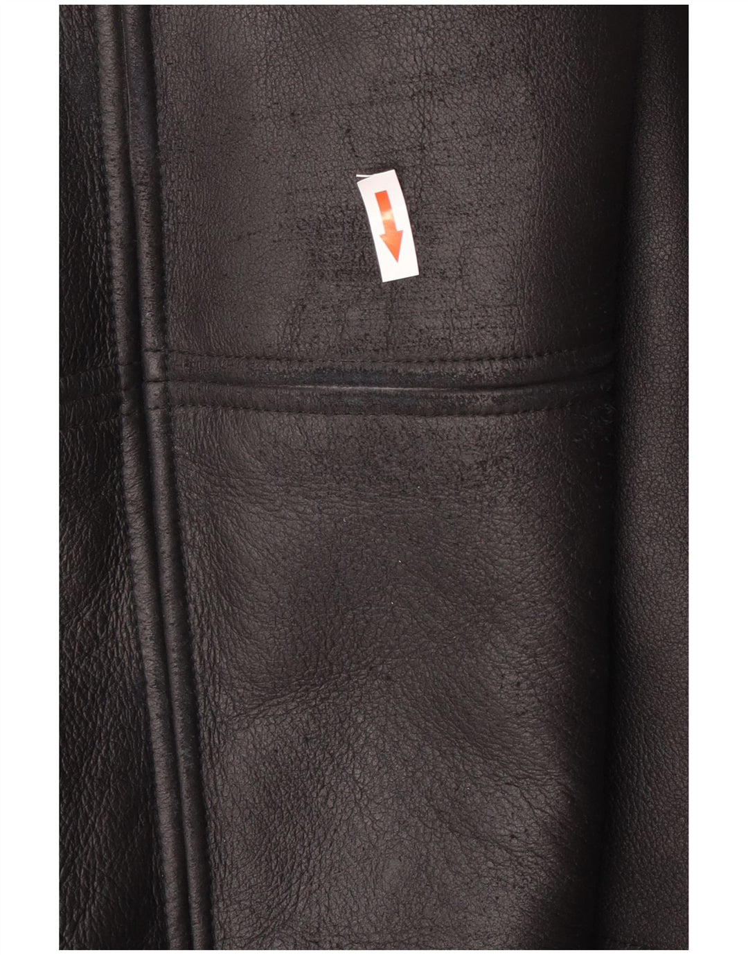veste en peau de mouton vintage pour hommes IT 48 Noir moyen