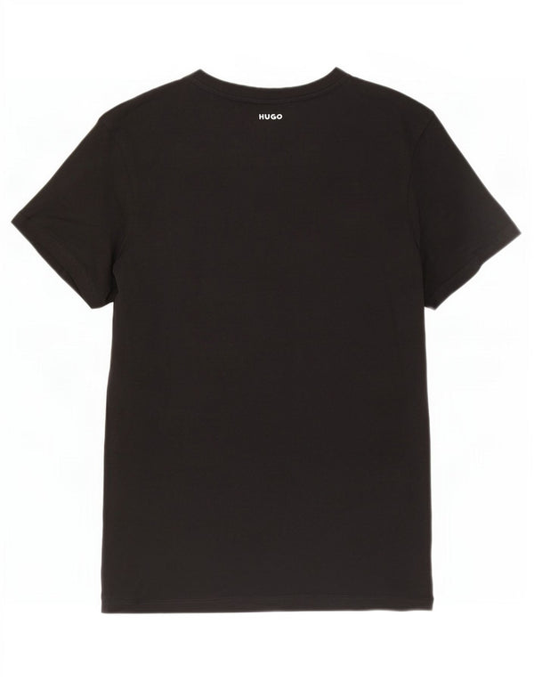 Hugo Boss Hommes T-Shirt Top Petit Noir Coton