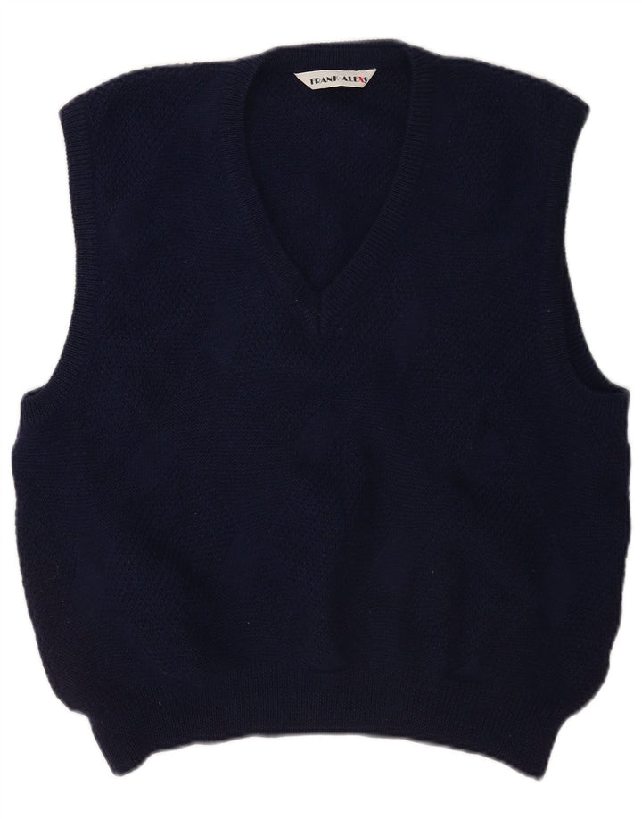 Frank Alexs Débardeur Débardeur Homme Bleu Marine Moyen Laine
