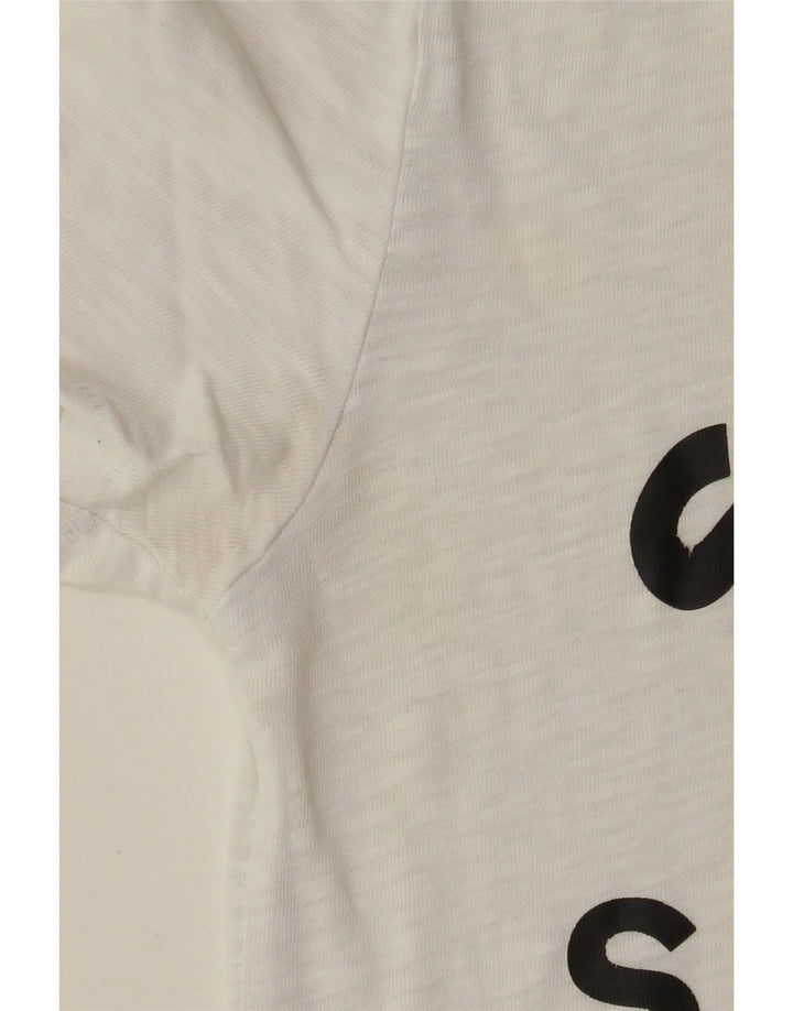 SUPERDRY T-Shirt Graphique Homme Blanc Moyen Coton