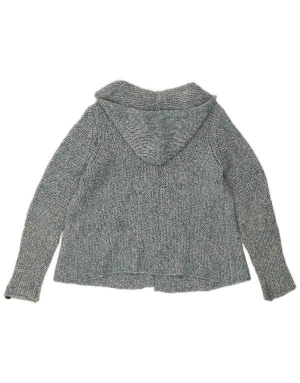 Refrigue Cardigan à capuche coupe décontractée pour femme UK 6 XS Bleu moucheté