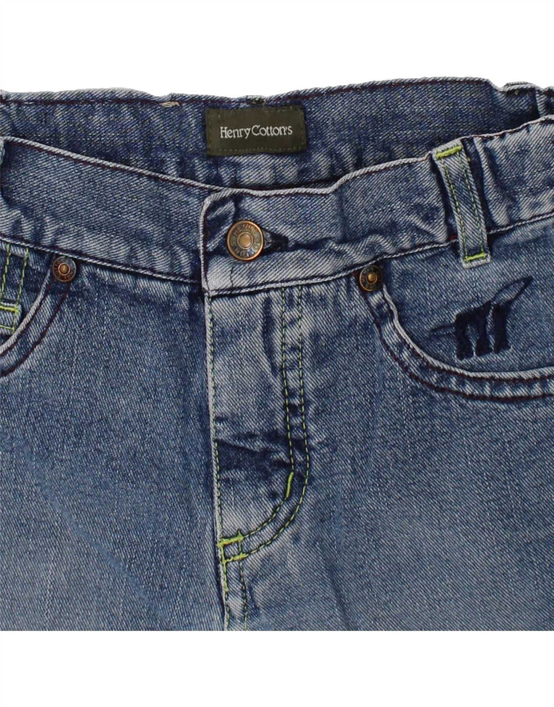 HENRY COTTONS Boys Denim Shorts 4-5 Years W20 Blue Vintage Henry Cottons and Second-Hand Henry Cottons from Messina Hembry 