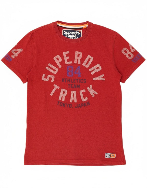 Superdry T-Shirt Graphique Homme Rouge Moyen Coton