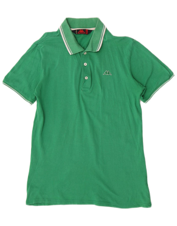 Kappa Polo Homme Large Vert Rayé Coton