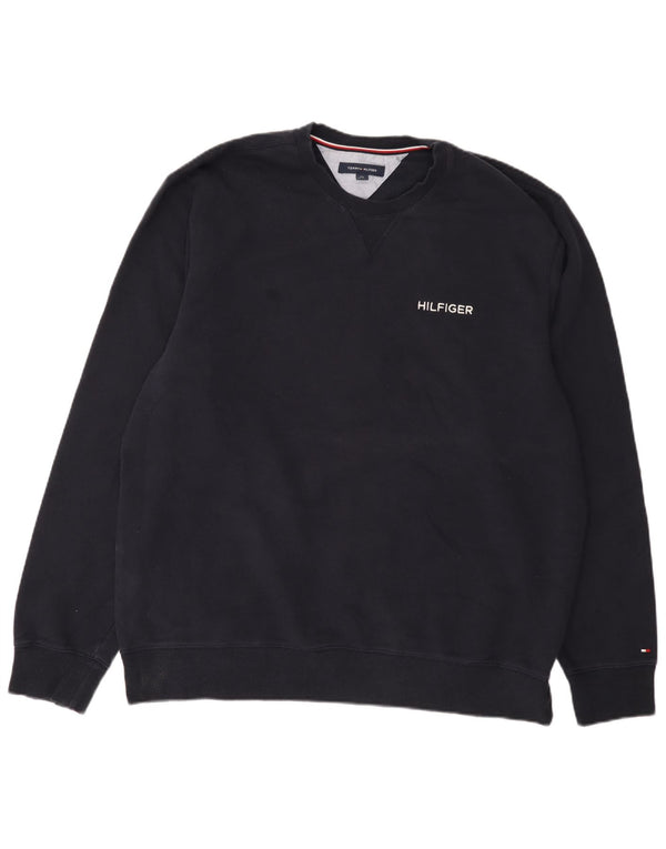 Tommy Hilfiger Sweat-shirt pour homme en coton bleu marine 2XL