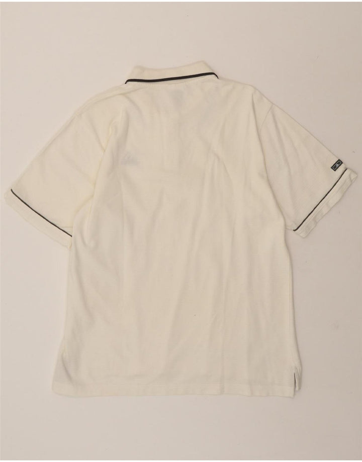 ADIDAS Mens Polo Shirt UK 40/42 Medium White Vintage Adidas and Second-Hand Adidas from Messina Hembry 