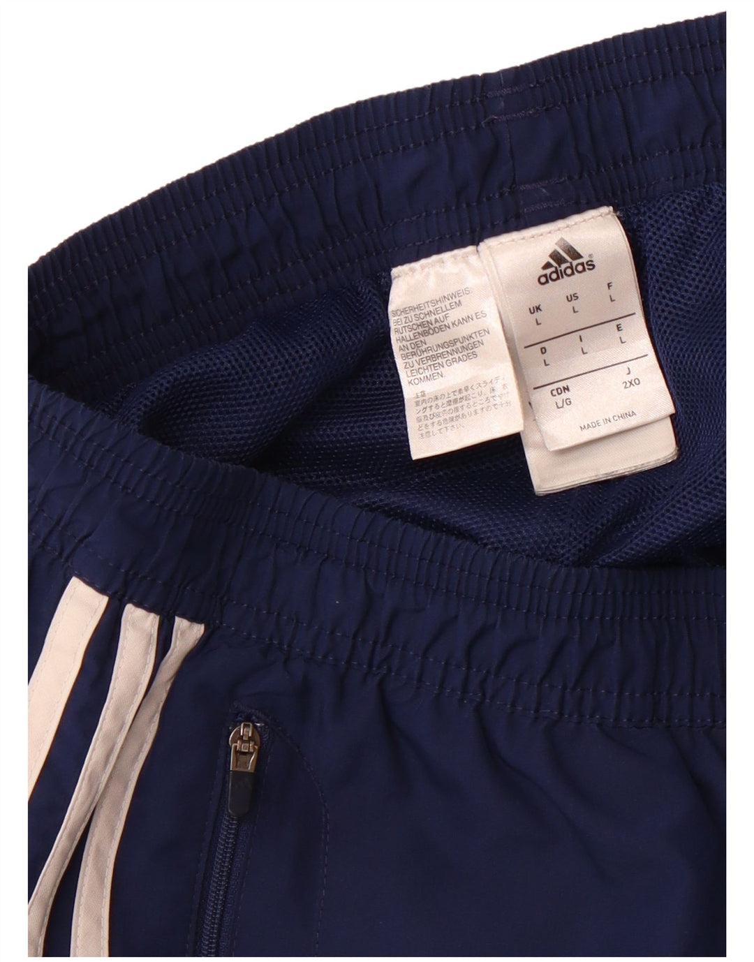 Adidas Pantalon de survêtement graphique pour homme Pantalon de jogging Large Bleu marine Polyester