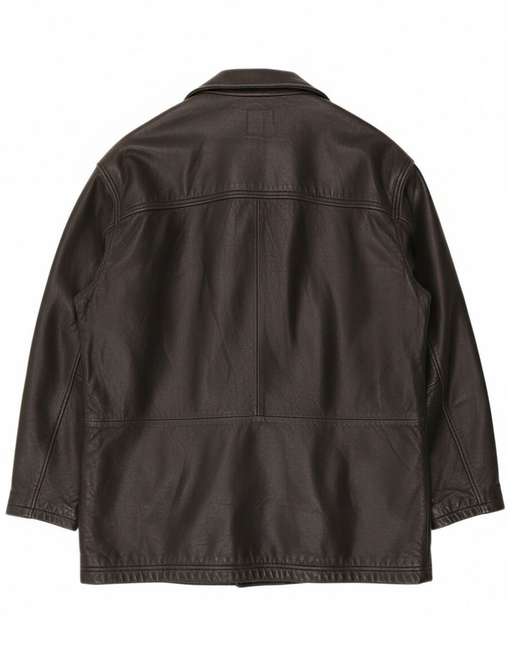 Trapper Veste en cuir pour homme EU 52 XL Cuir noir