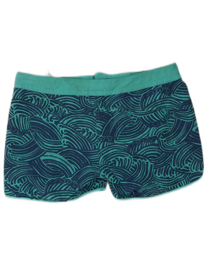 Patagonia Short de bain à motif abstrait pour femme US 6 en nylon bleu moyen